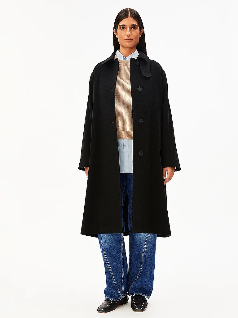 ARMEDANGELS | Cappotto di lana VAANOISE | Nero