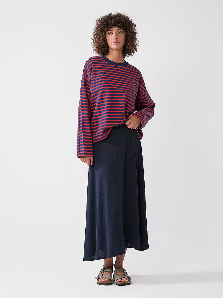 ARMEDANGELS | Felpa Taglio Ampio FRANKAA STRIPES | Rosso