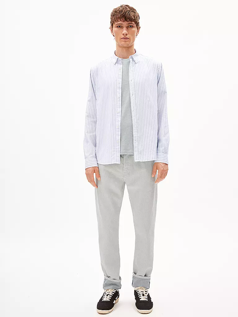 ARMEDANGELS | Hemd Casual Fit QUAASA STRIPES | Bianco