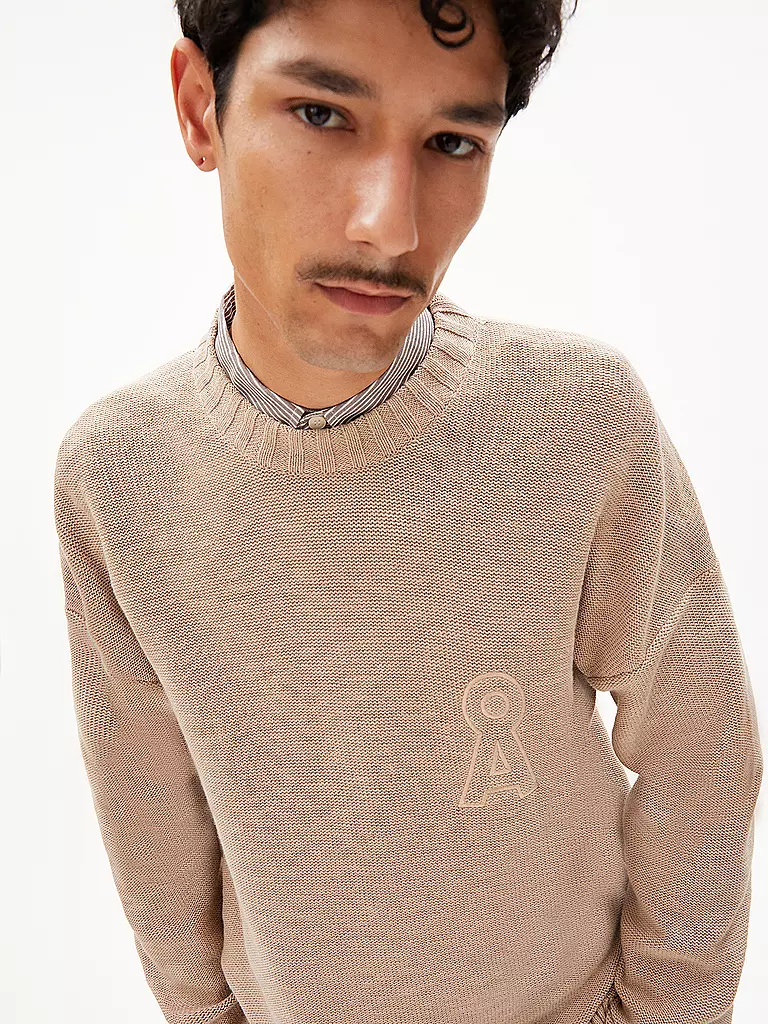 ARMEDANGELS | Hemd Casual Fit QUAASA STRIPES | Marrone