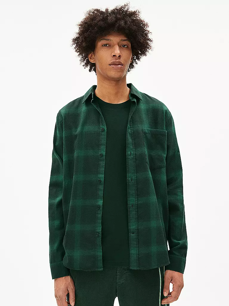 ARMEDANGELS | Hemd SKOVAA  | Verde scuro