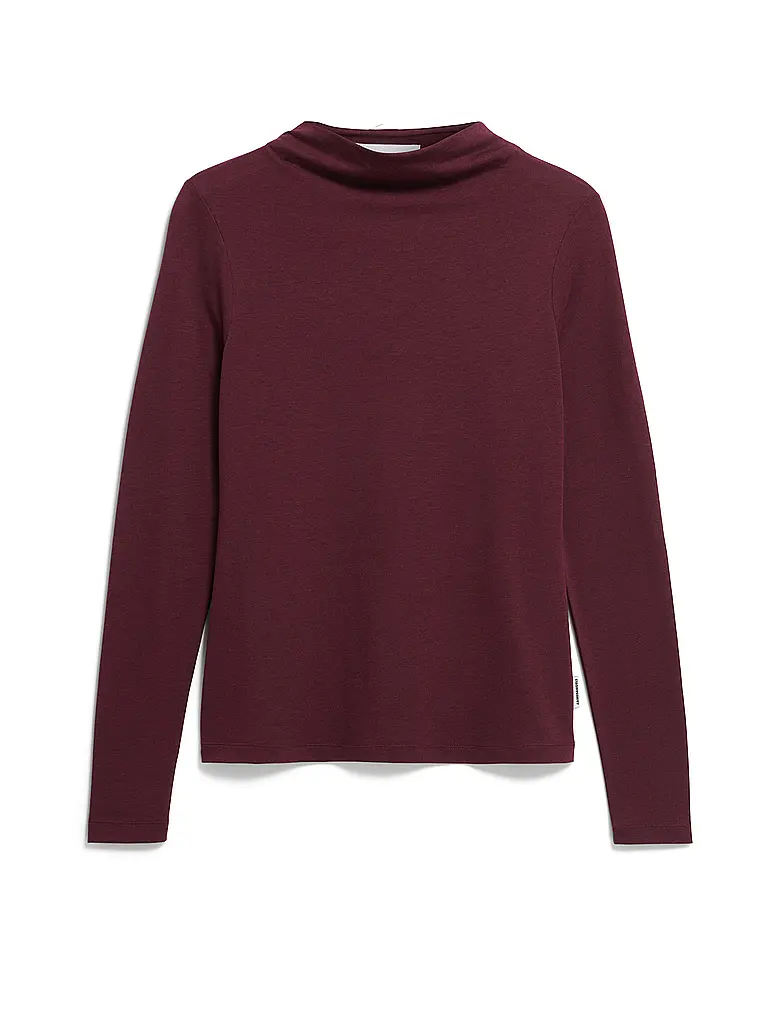 ARMEDANGELS | Langarmshirt CALUNAA | Rosso scuro
