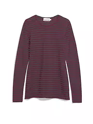ARMEDANGELS | Langarmshirt EINAARA | Rosso scuro