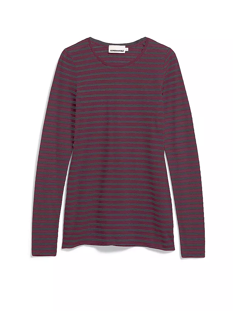 ARMEDANGELS | Langarmshirt EINAARA | Rosso scuro