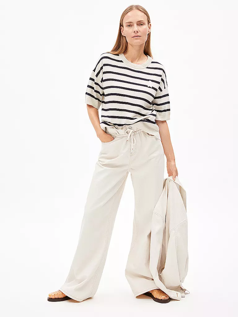 ARMEDANGELS | Pullover LIZAA LINO STRIPES | Blu scuro