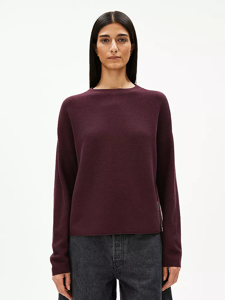 ARMEDANGELS | Pullover MERINAA | Rosso scuro