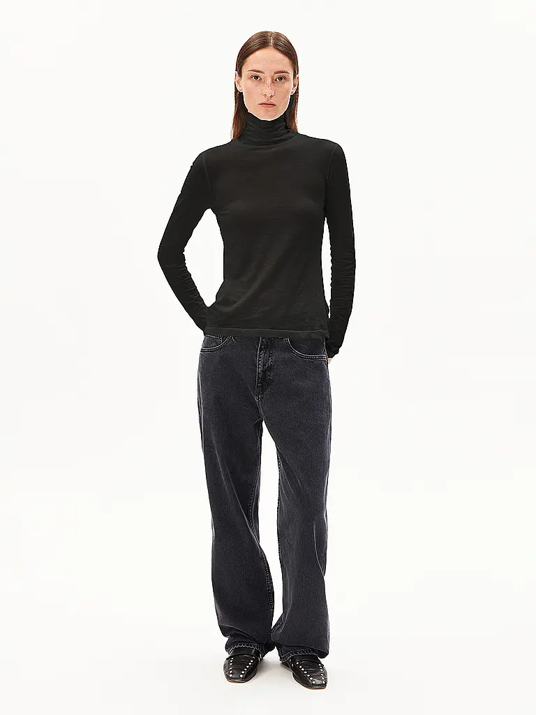 ARMEDANGELS | Rollkragenpullover GRAZILIANAA | Nero