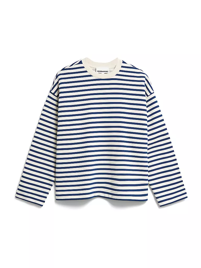 ARMEDANGELS | Sweater Taglio Ampio FRANKAA STRIPES | Blu scuro