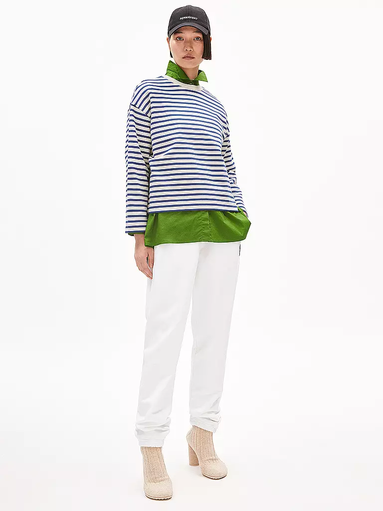 ARMEDANGELS | Sweater Taglio Ampio FRANKAA STRIPES | Blu scuro