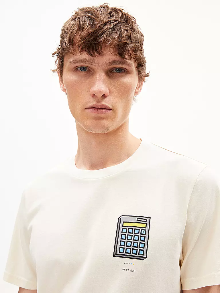 ARMEDANGELS | T-Shirt JAAMES DO THE MAATH | Crema