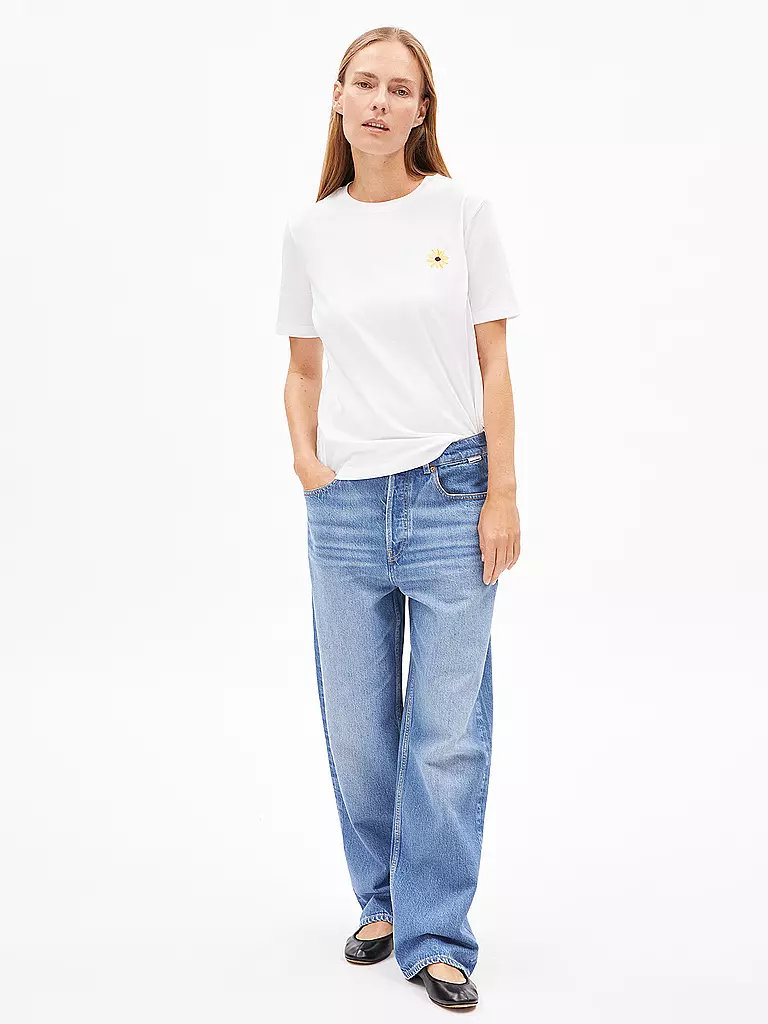 ARMEDANGELS | T-Shirt LUALAA FLOWER | Bianco