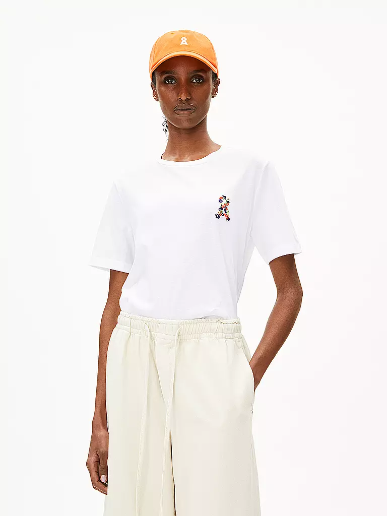 ARMEDANGELS | T-Shirt LUALAA FLOWER | Bianco