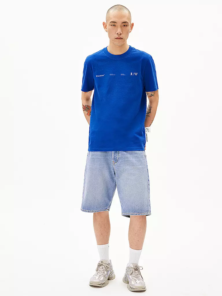 ARMEDANGELS | T-Shirt MAARKOS WIKIPEDIA | Blu