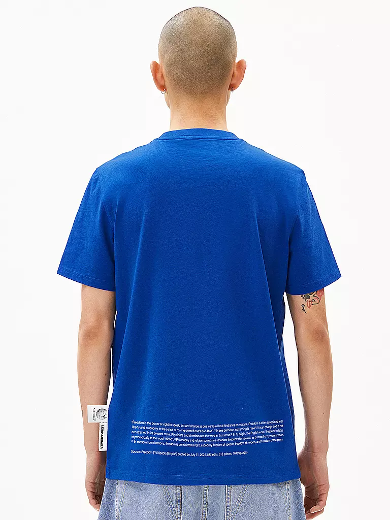 ARMEDANGELS | T-Shirt MAARKOS WIKIPEDIA | Blu