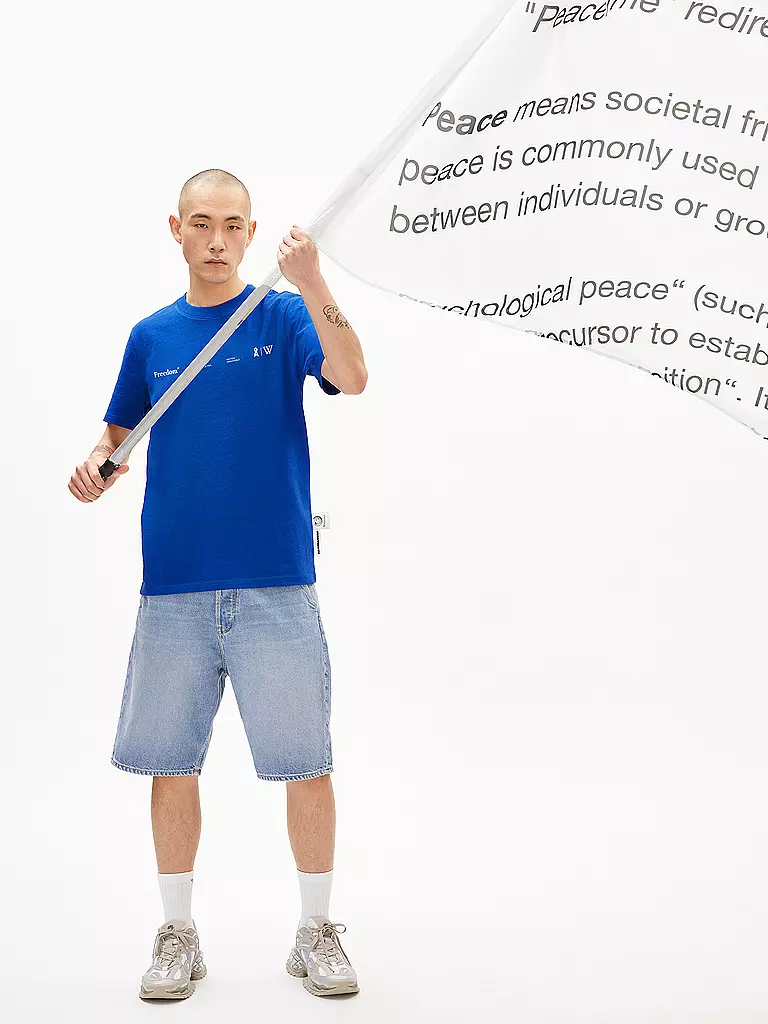 ARMEDANGELS | T-Shirt MAARKOS WIKIPEDIA | Blu