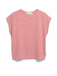 ARMEDANGELS | T-shirt ONELIAA LOVELY STRIPES | Rosso