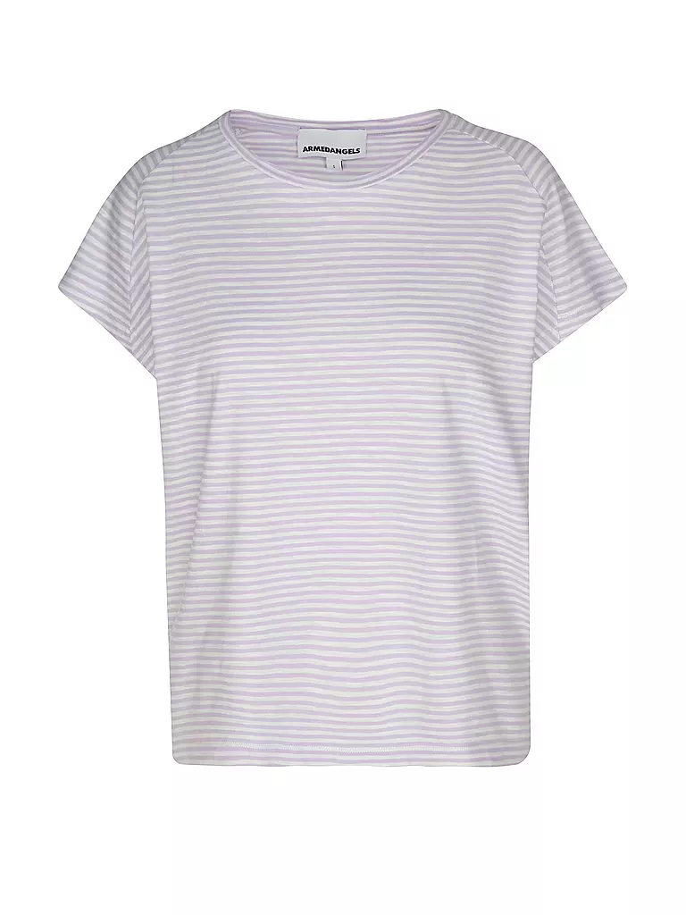 ARMEDANGELS | T-Shirt ONELIAA LOVELY STRIPES | Lilla