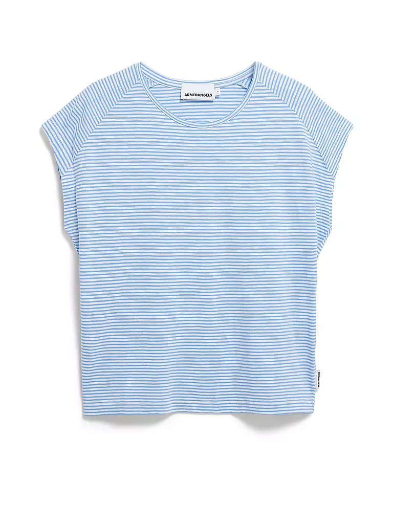 ARMEDANGELS | T-shirt ONELIAA LOVELY STRIPES | Blu chiaro