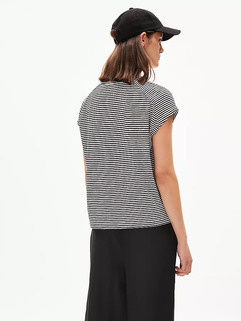 ARMEDANGELS | T-Shirt ONELIAA LOVELY STRIPES | Nero