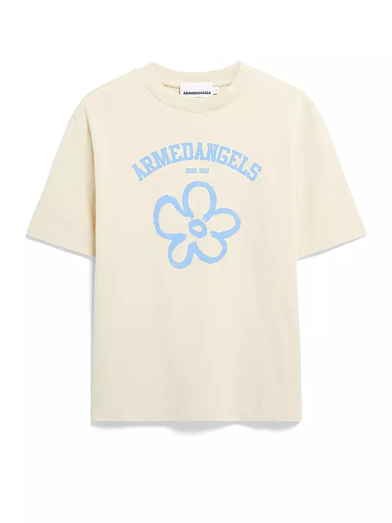ARMEDANGELS | T-shirt TARJAA LOGO FLOWAA | Crema