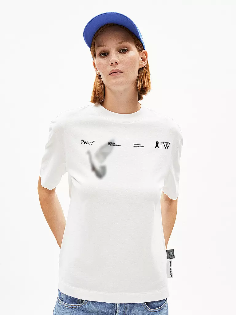 ARMEDANGELS | T-Shirt TARJAA WIKIPEDIA | Bianco