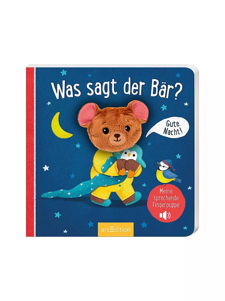 ARS EDITION VERLAG | Libro - Il mio libro con marionetta da dito parlante: Cosa dice l'orso? | Senza colore
