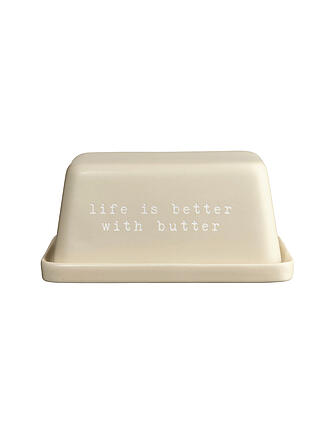 ASA SELECTION | Burriera 16x11x7,5 cm LIFE IS BETTER WITH BUTTER Beige