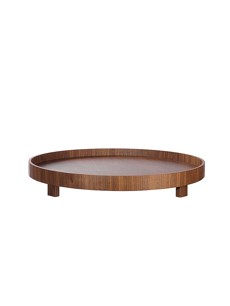 Vassoio su piede rotondo 40 cm NOCE marrone marrone
