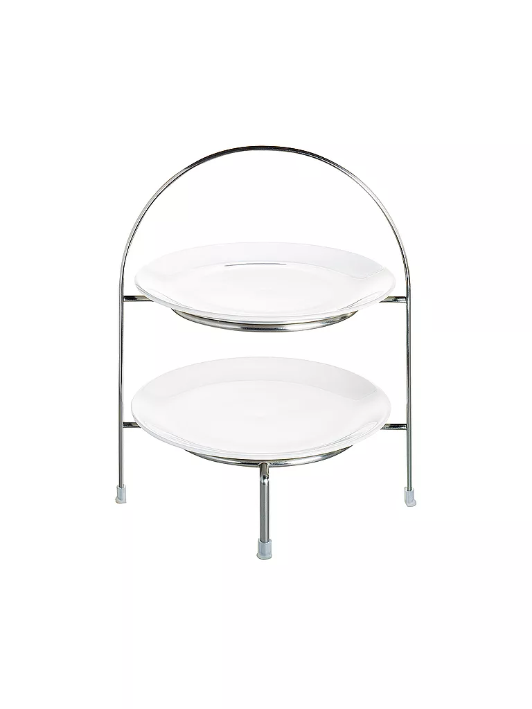 ASA SELECTION | Alzata a 2 piani per piatti da dessert 28 cm | Argento