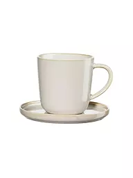ASA SELECTION | Tazza da espresso con piattino 0,08l Coppa Kuro/Nero | Beige