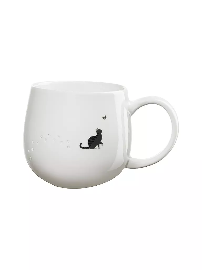 ASA SELECTION | Henkelbecher 0,4l MAGU-FOOTPRINTS Cat | Bianco