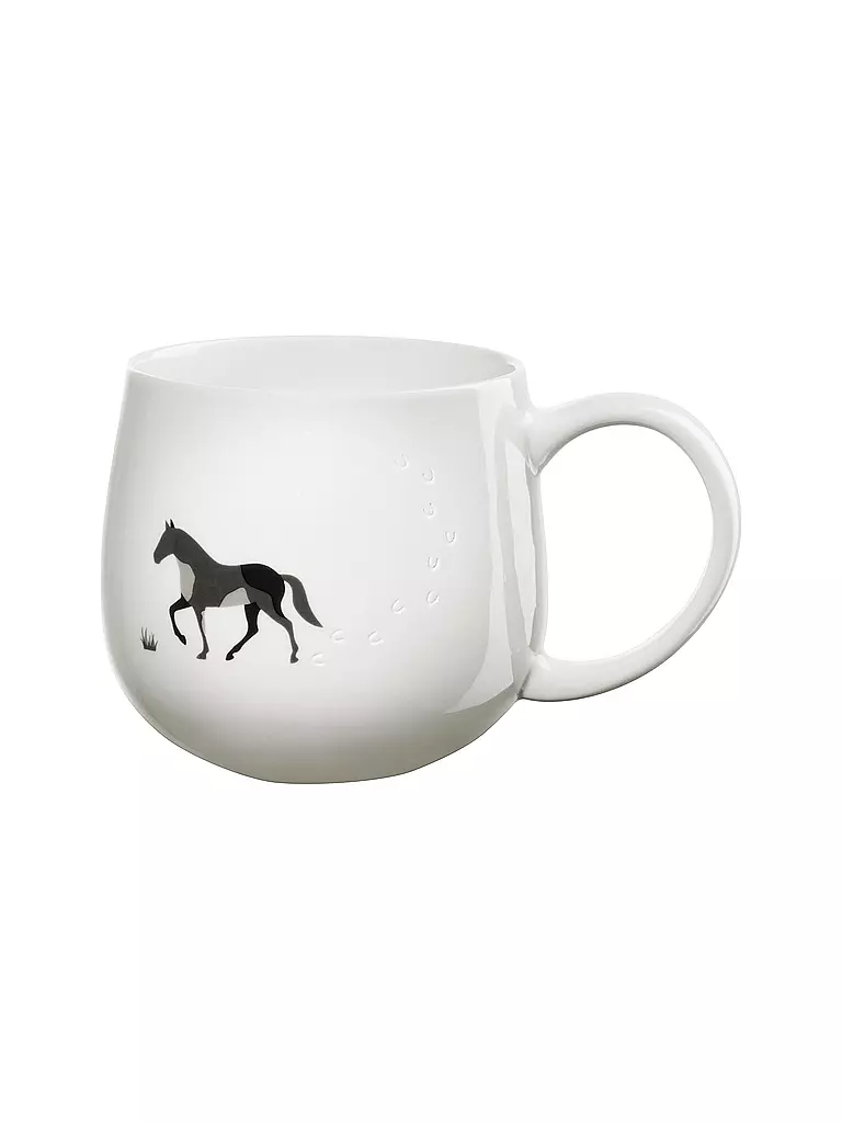 ASA SELECTION | Henkelbecher 0,4l MAGU-FOOTPRINTS Cavallo | Bianco