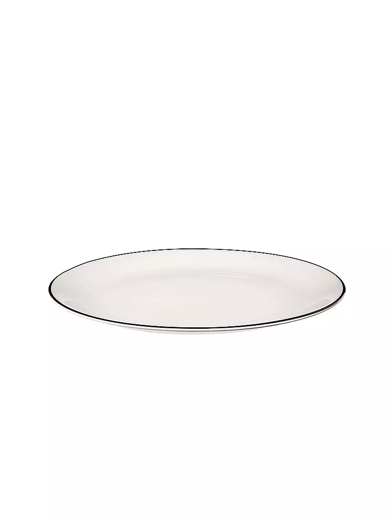 ASA SELECTION | Piatto da dessert "à table ligne noir" 21cm | Bianco