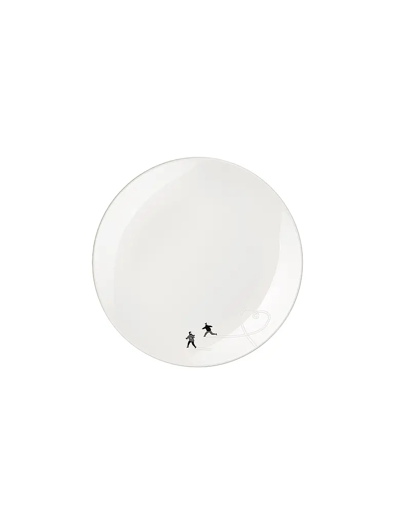 ASA SELECTION | Piatto da dessert natalizio 20,5 cm Ice Skating | Bianco