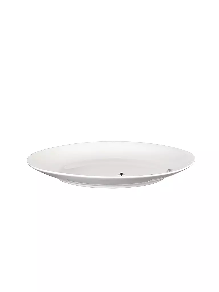 ASA SELECTION | Piatto da dessert natalizio SKIING 20,5 cm Joy / Snow Tracks | Bianco