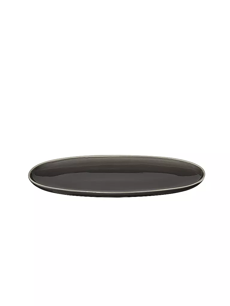 ASA SELECTION | Piatto ovale 28,5x16 cm SEMANA Caviar | Grigio