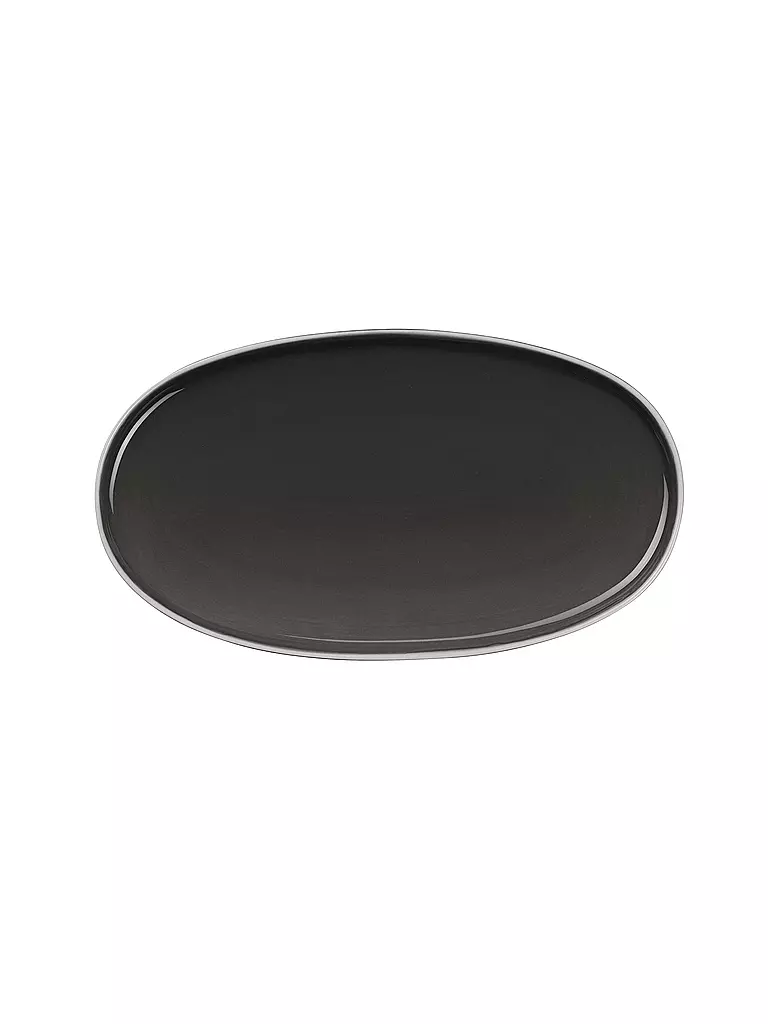 ASA SELECTION | Piatto ovale 28,5x16 cm SEMANA Caviar | Grigio