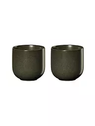 ASA SELECTION | Set di 2 tazze da tè Coppa 0,2l Kuro/Nero | Verde scuro