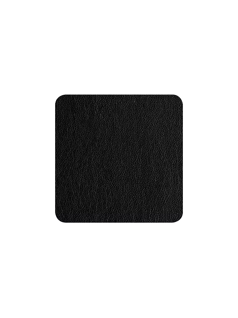 ASA SELECTION | Sottobicchieri in similpelle 10x10cm set da 4 nero | Nero