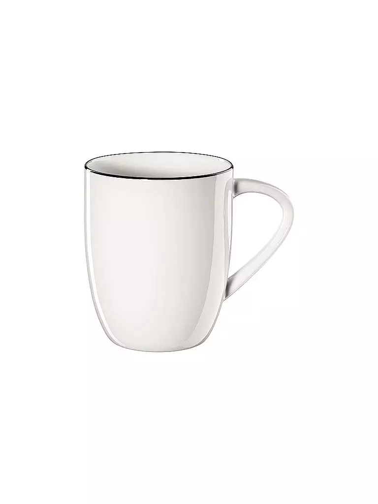 ASA SELECTION | Tazza con manico "à table ligne noir" 350ml | Bianco