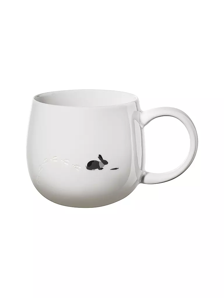 ASA SELECTION | Tazza con manico 0,4l MAGU-FOOTPRINTS Rabbit | Bianco