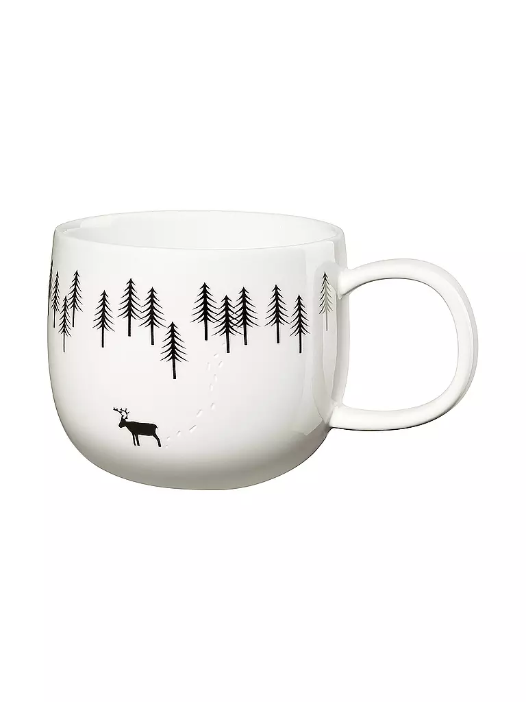 ASA SELECTION | Tazza con manico SNOW TRACKS 400ml Joy / Snow Tracks | Bianco