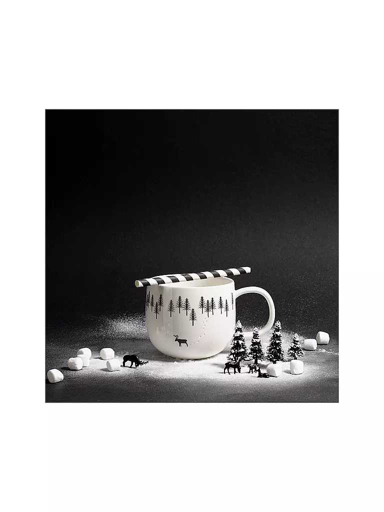 ASA SELECTION | Tazza con manico SNOW TRACKS 400ml Joy / Snow Tracks | Bianco