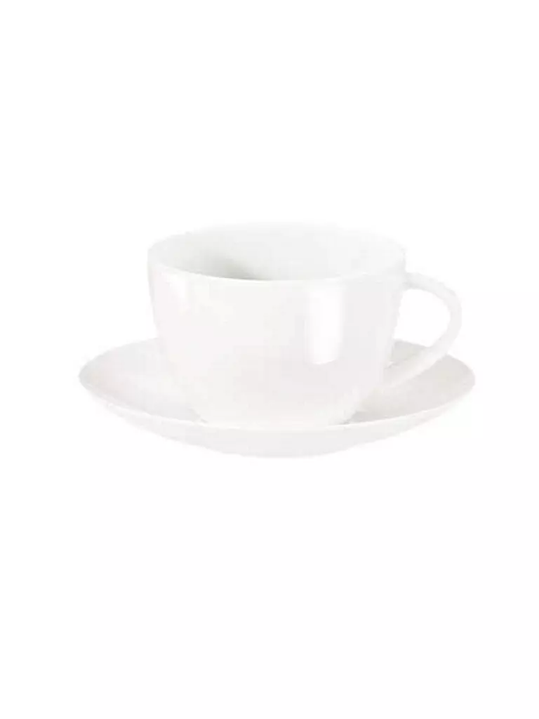 ASA SELECTION | Tazza da caffè con piattino "A Table Fine" 0,2l | Bianco