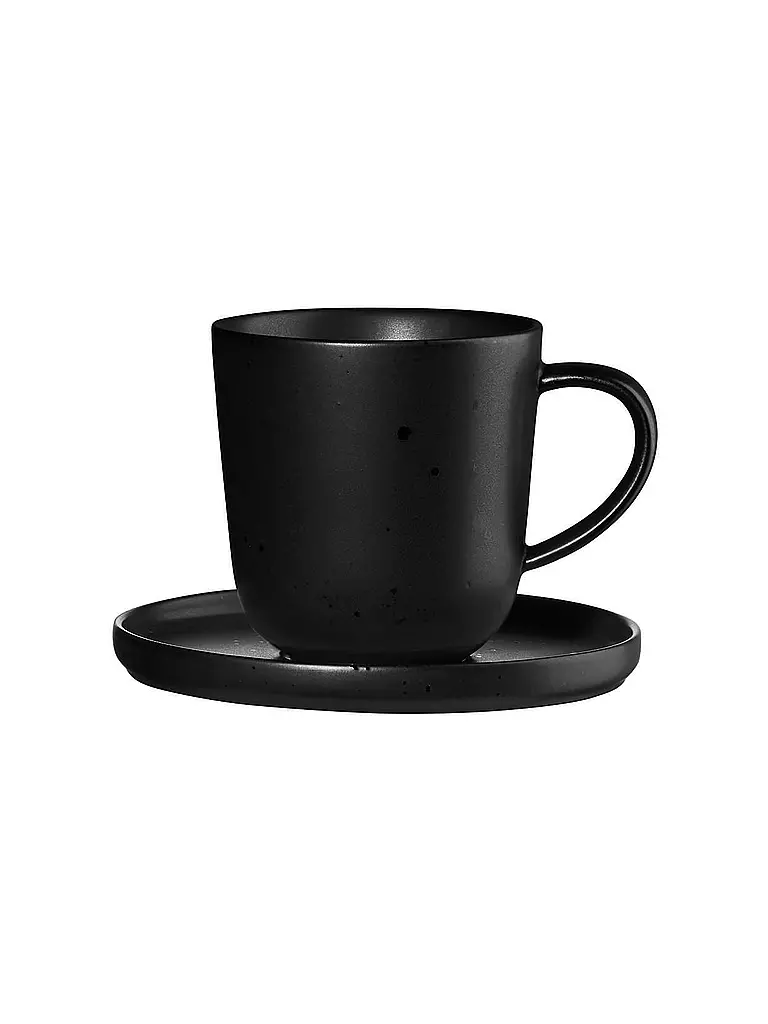 ASA SELECTION | Tazza da espresso con piattino 0,08l Coppa Kuro/Nero | Nero
