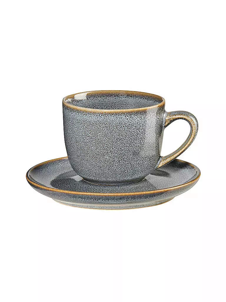 ASA SELECTION | Tazza da espresso con piattino 0,09l Saisons Denim | Blu chiaro