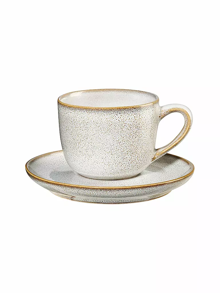 ASA SELECTION | Tazza da espresso con piattino 0,09l Saisons Sand | Beige