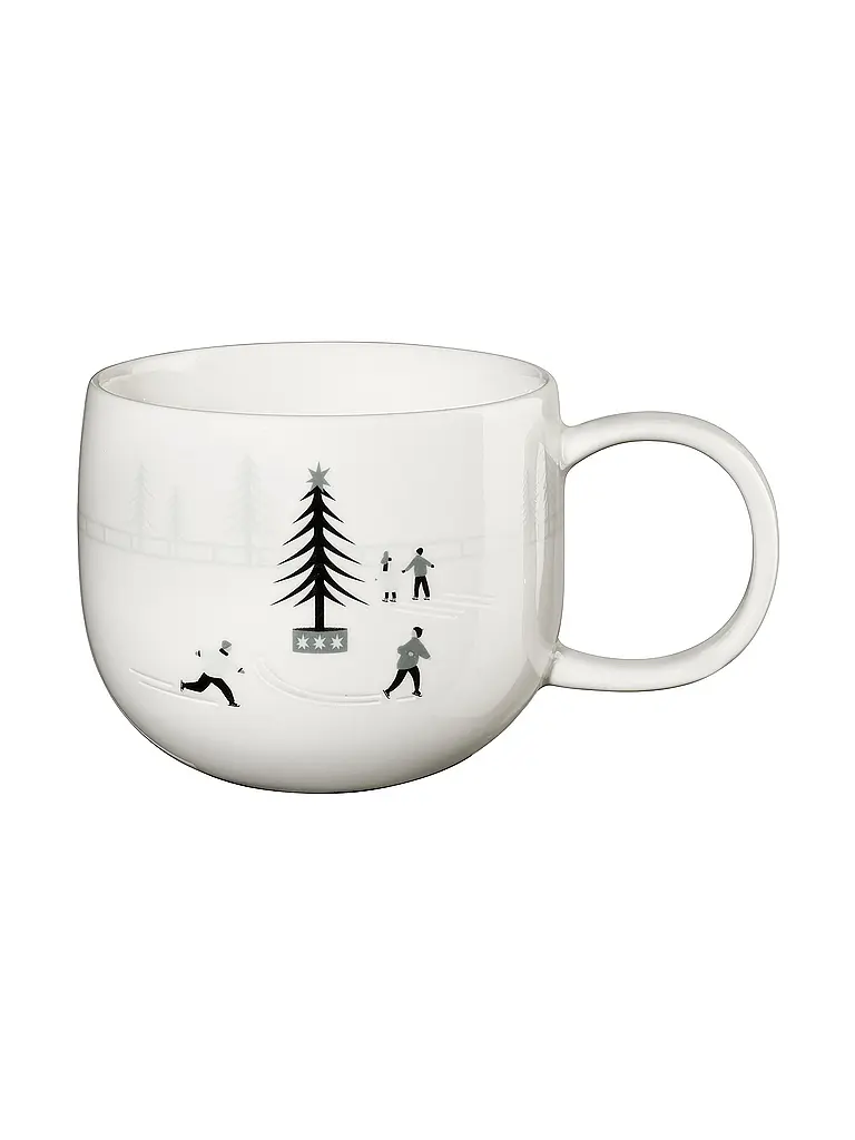ASA SELECTION | Tazza natalizia con manico 0,4 l Ice Skating | Bianco