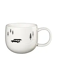 ASA SELECTION | Tazza con manico SNOW TRACKS 400ml Joy / Snow Tracks | Bianco
