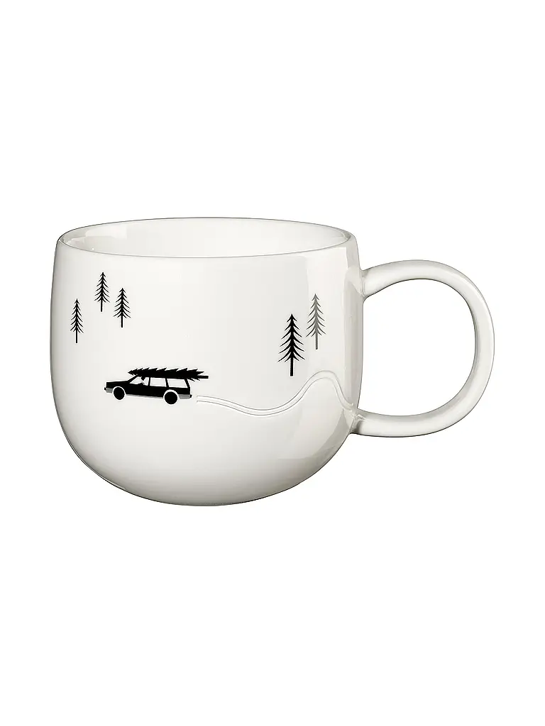 ASA SELECTION | Tazza natalizia con manico 0,4l Skiddng Xmas | Bianco
